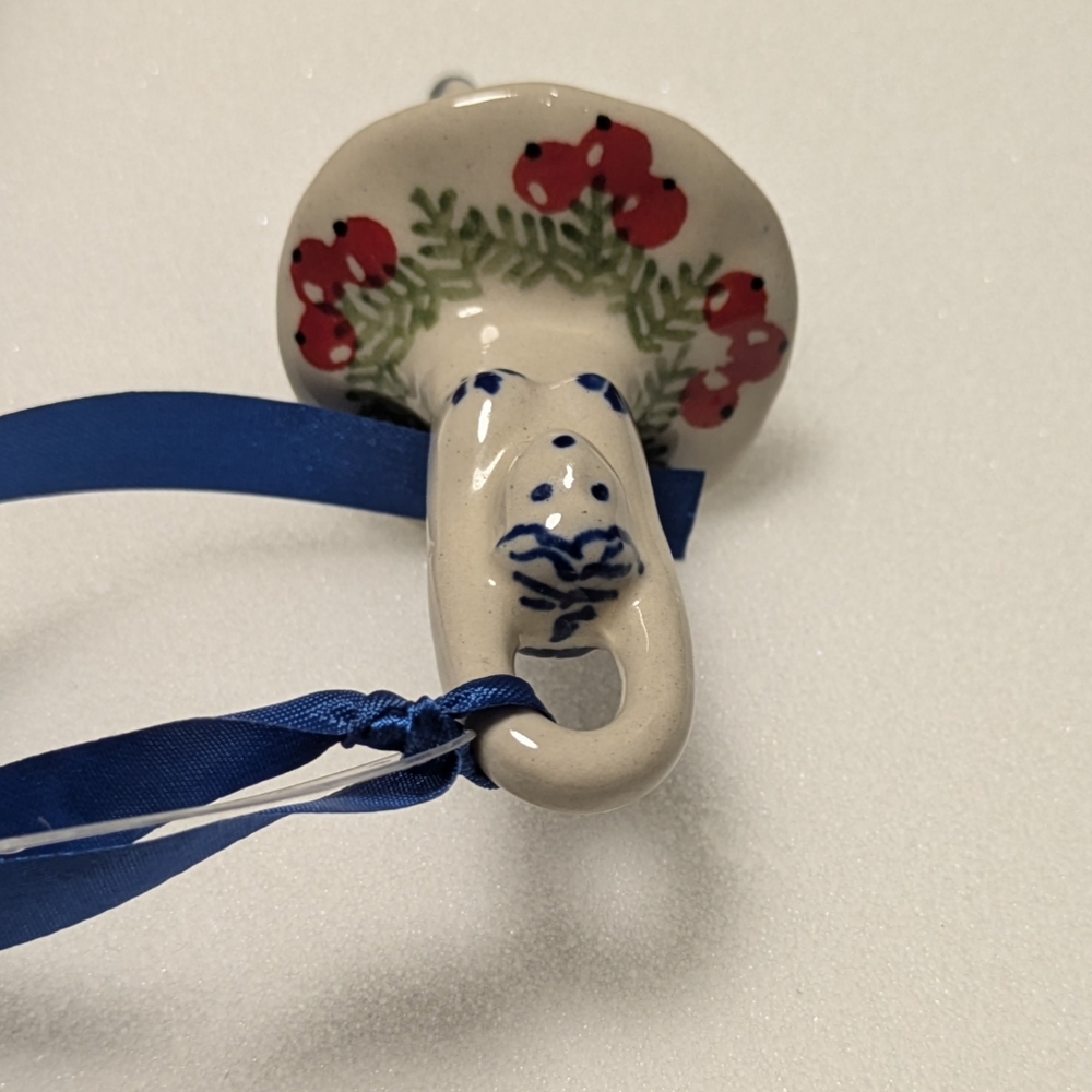 Polish Pottery Ceramic Ballerina Pole Dancer Christmas tree ornament Boleslawiec - Picture 4 of 7